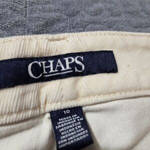 Chaps Winter White Cordoroy Pants,Womens,New,Size10